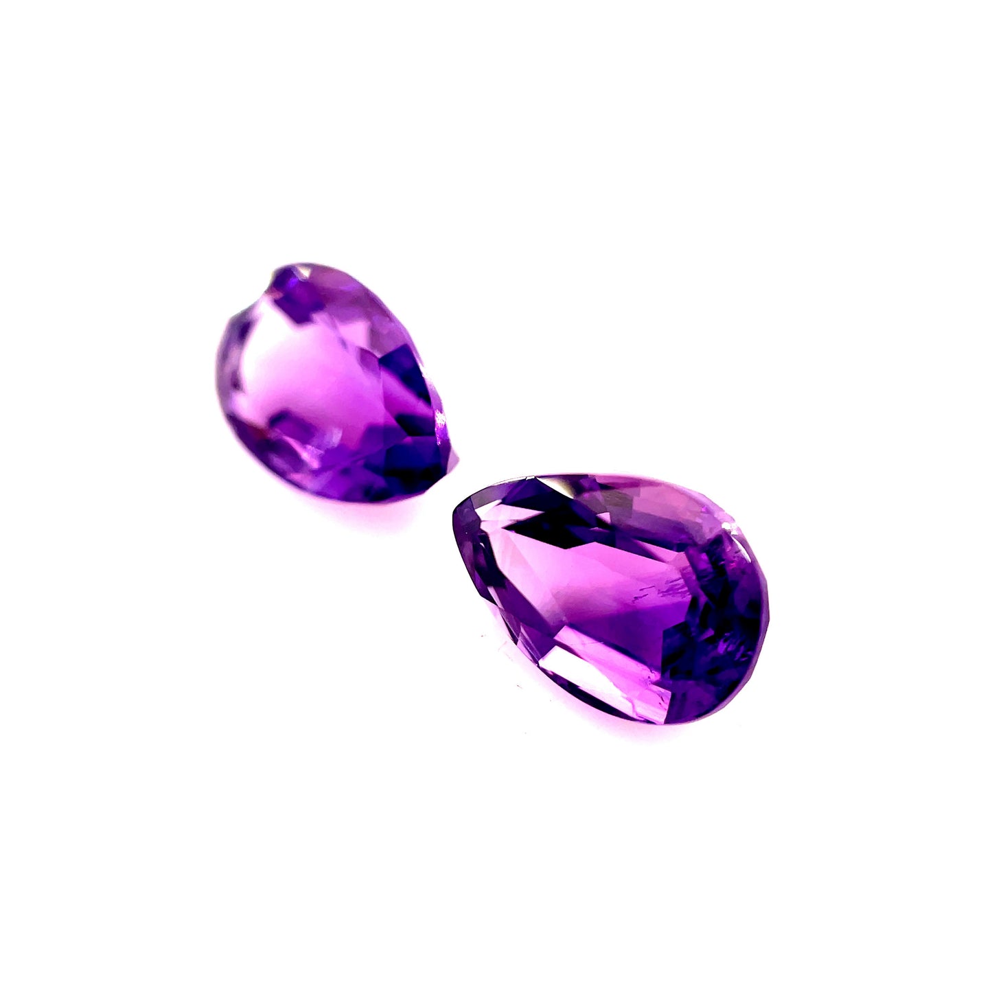 Amythest drops pair , Brazil
