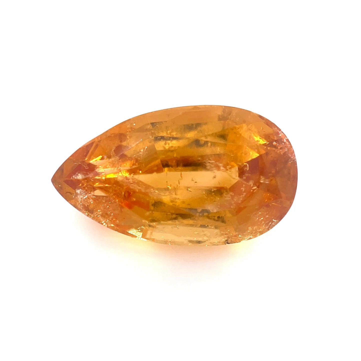 6.96CT PEAR, HESSONITE GARNET, TANZANIA