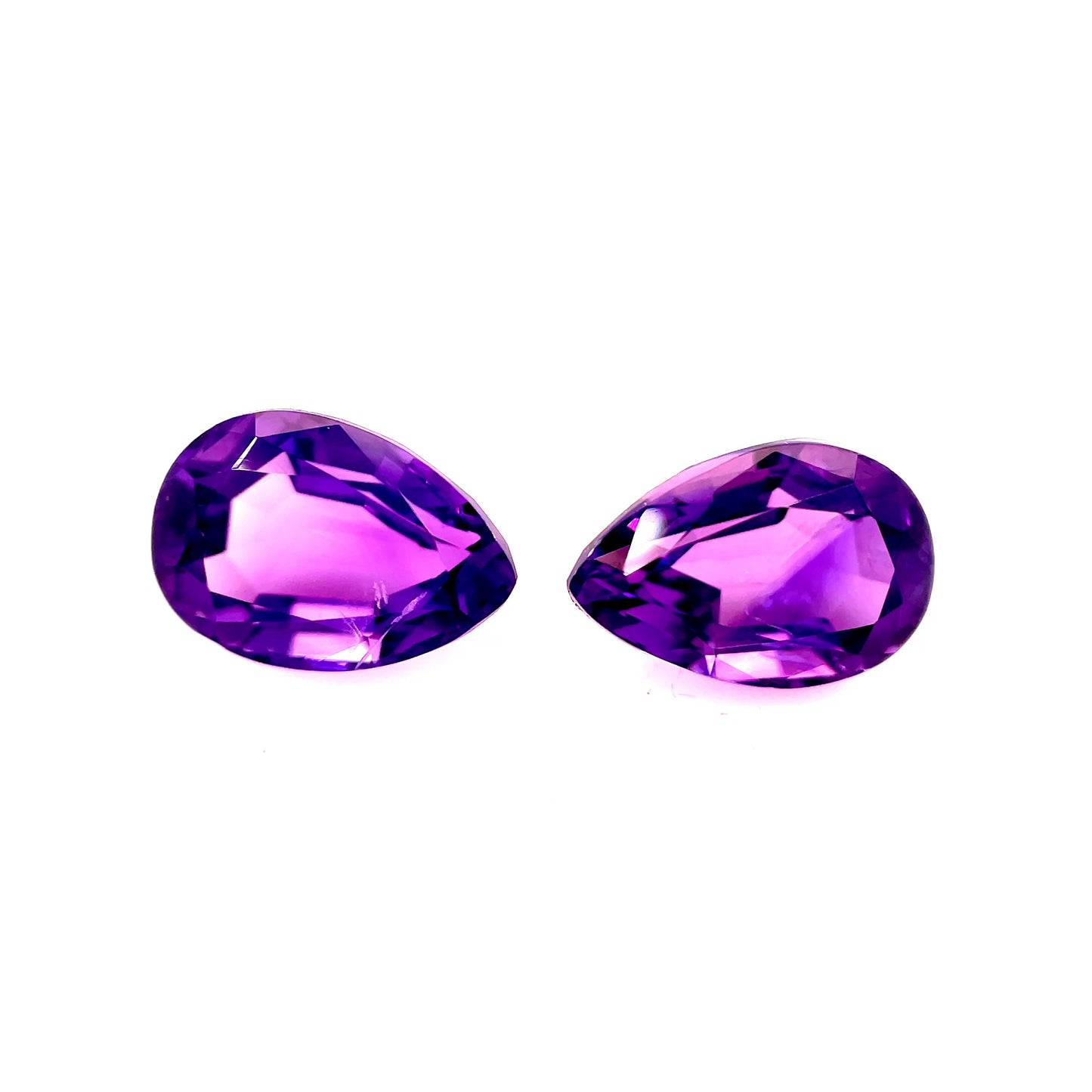 Amythest drops pair , Brazil